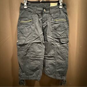 Arizona Jean Company Black Cargo Capri, Size 0, NWT